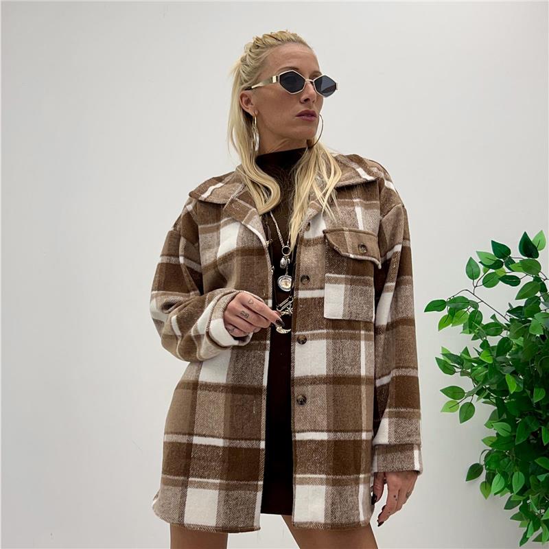 camicia in panno con bottoni cloth
